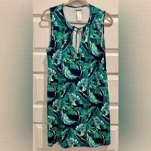 Tommy Bahama Blue and Green Foliage Dress